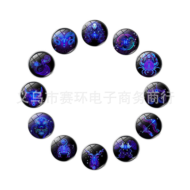 European and American Explosions Couple's Hand Rope Cross-border 12 Constellation Multi-layer Woven Luminous Punk Cowhide Star Bracelet Jewelry